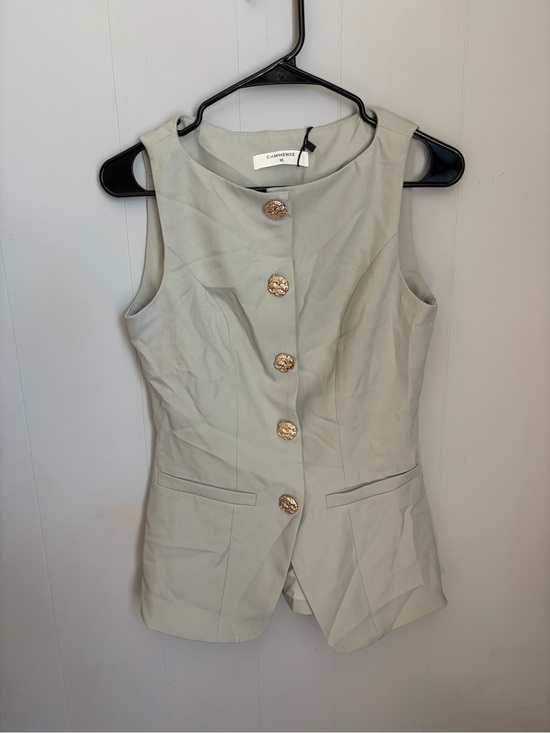 Commense Tops - Commense Tailored Button Front Vest